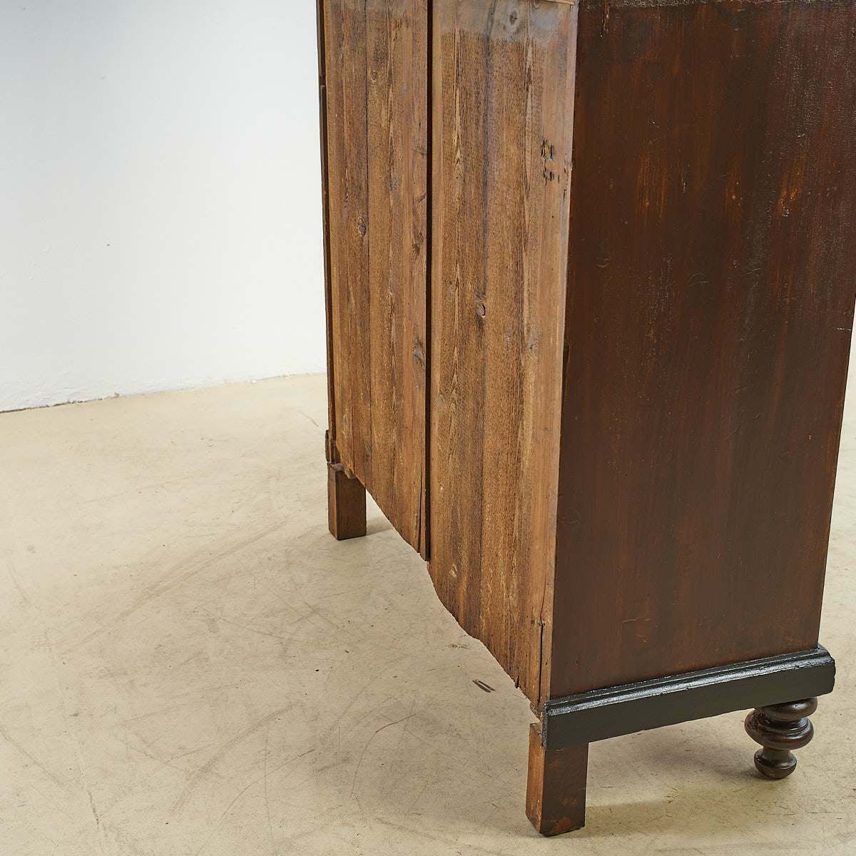 Wardrobe From The 19th Century, Dark Brown With Black Profiles photo buy