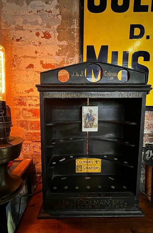 Late Victorian Antique Advertising Colmans Cabinet
