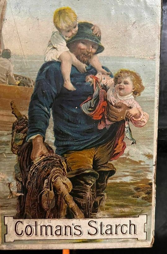 Late Victorian Antique Advertising Colmans Cabinet photo for sale