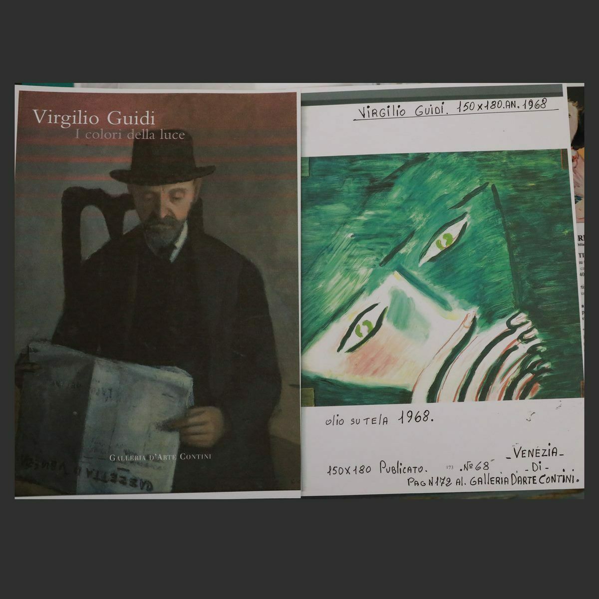 photo furniture Virgiliogui, Marina And Meeting, Oil On Canvas From 1968