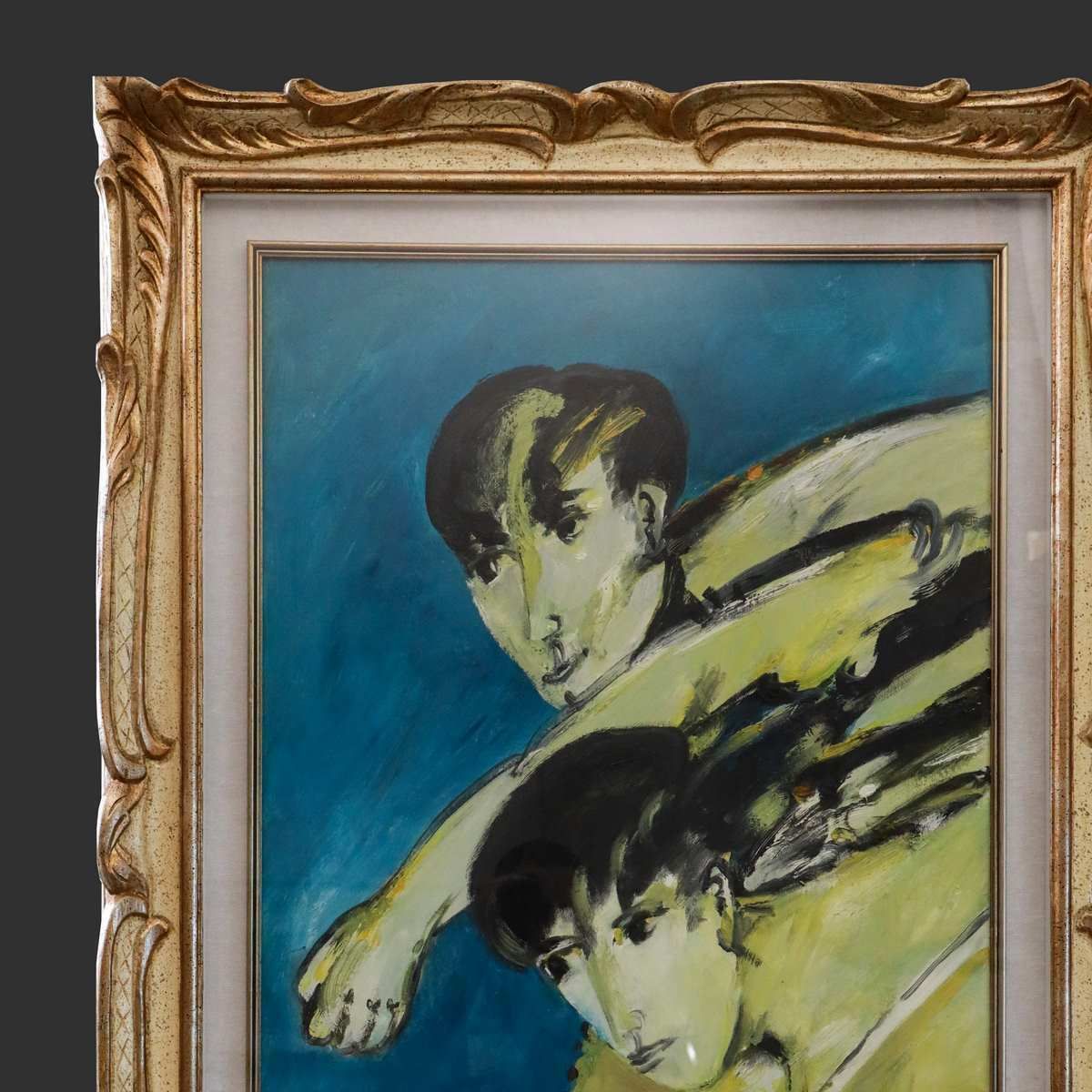 photo vintage Remo Brindisi, Oil On Canvas From 1980