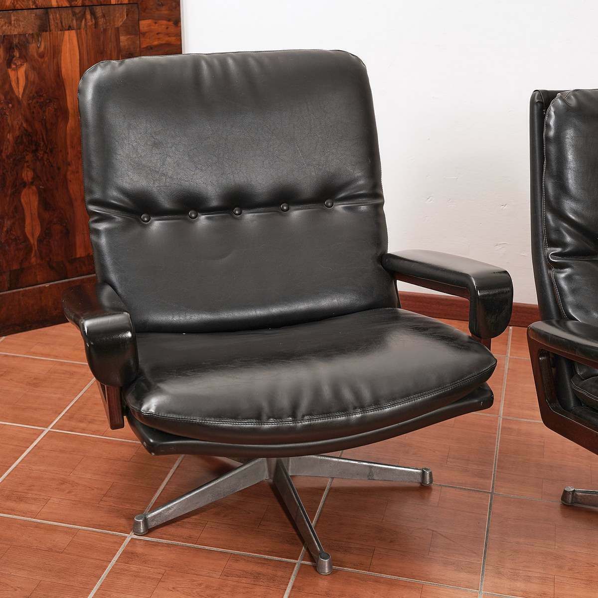 photo vintage King Armchairs By André Vandenbeuck For Strässle, Set Of 2   Modern Antiques