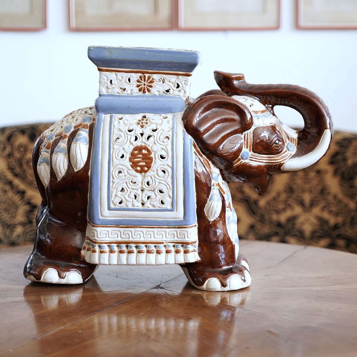 Elephant Coffee Table In Glazed Terracotta