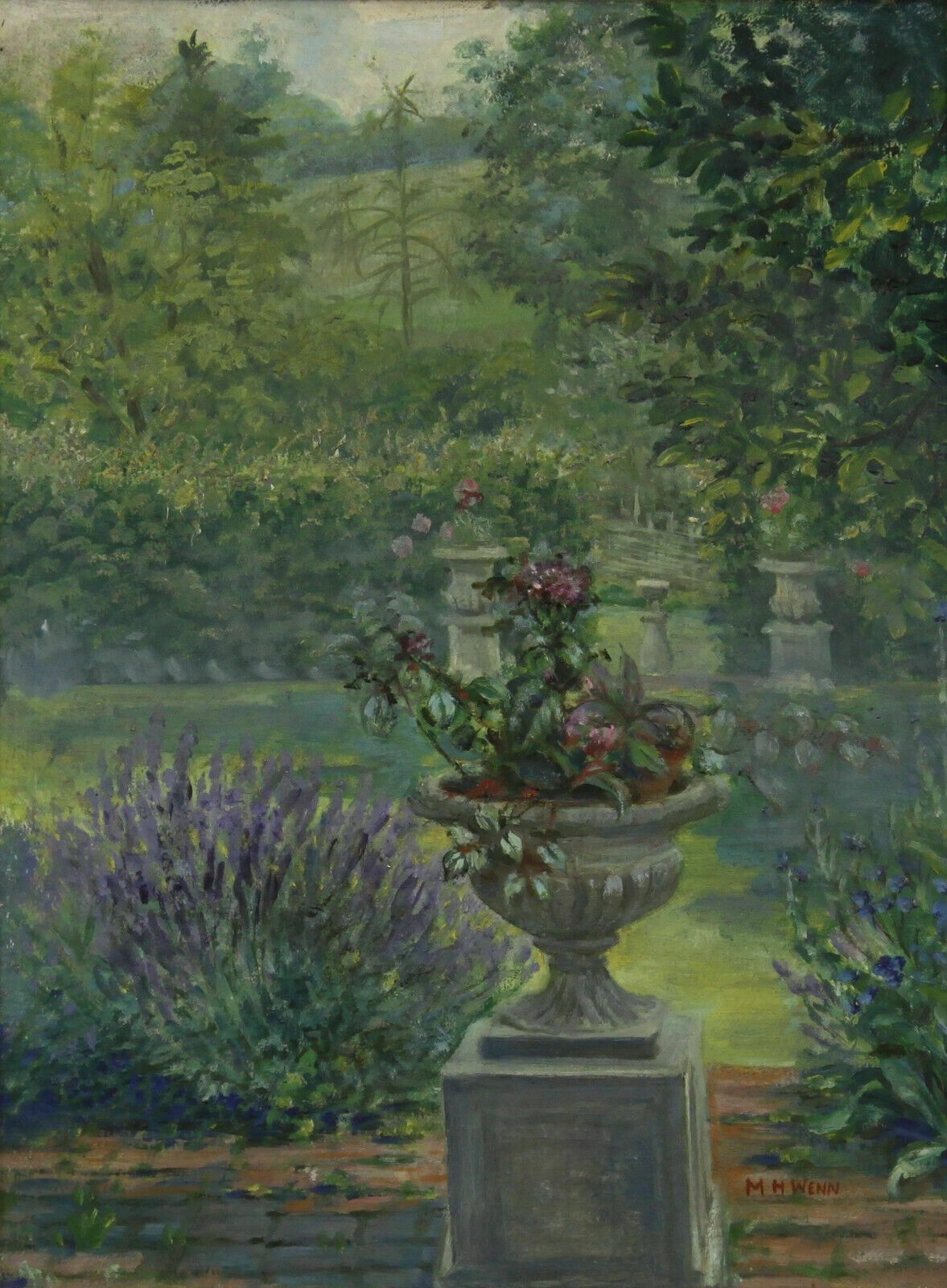 Oil On Canvas By Margaret H Wenn. Titled "Larene, Summer" photo furniture