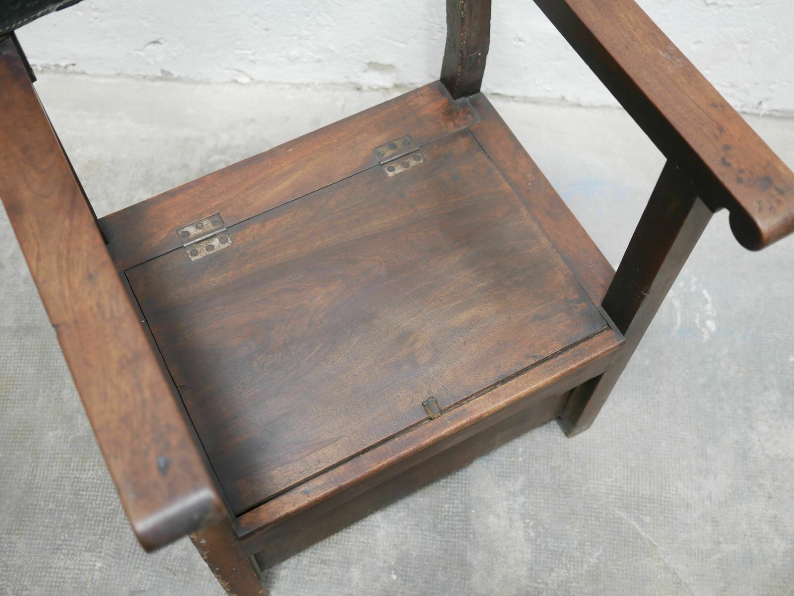 photo for sale Wooden Chest Armchair, XIX Th, 1800s