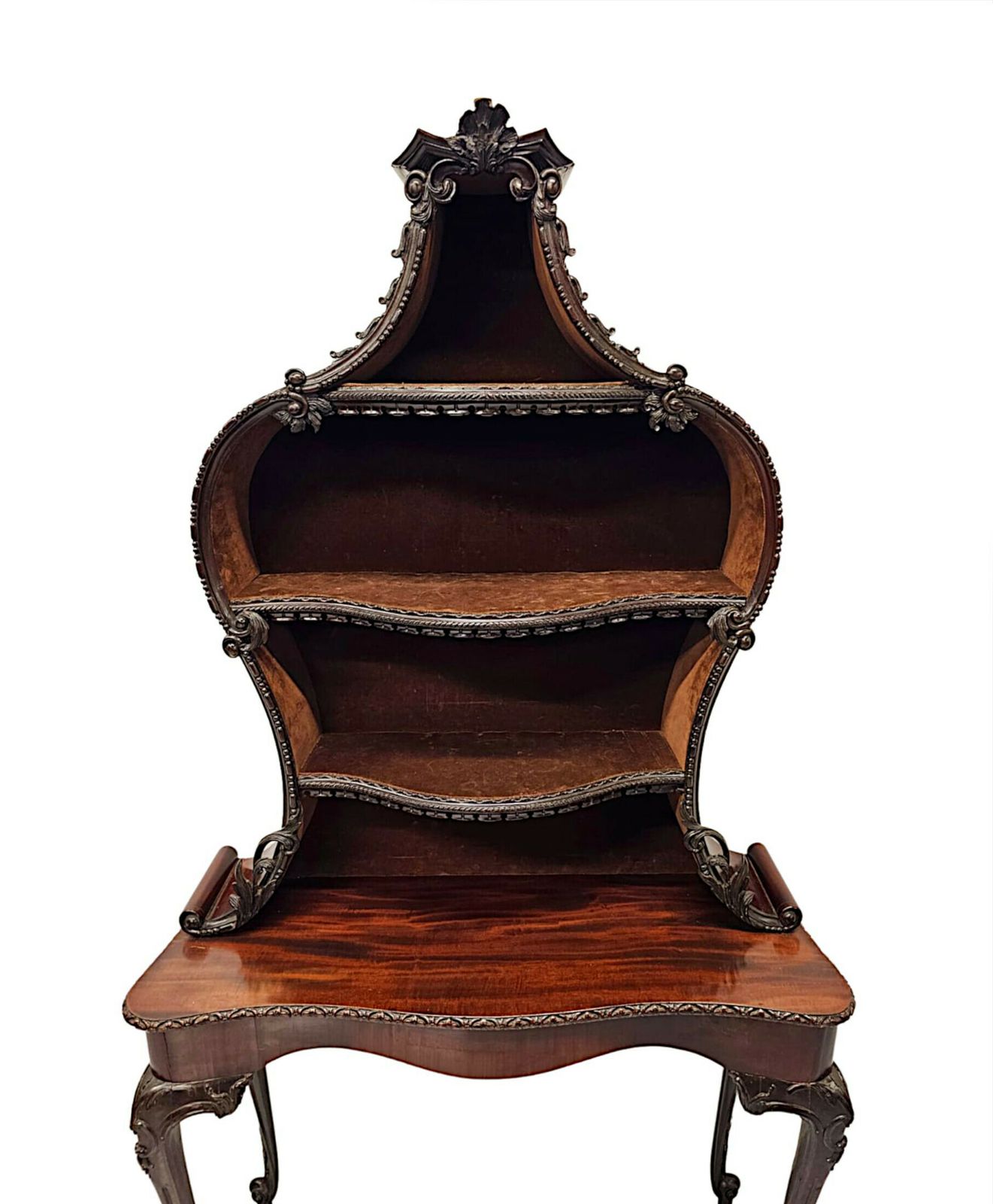 A Very Rare And Fine 19th Century Unusual Pair Of Mahogany Bookcases Or Display Cases photo furniture