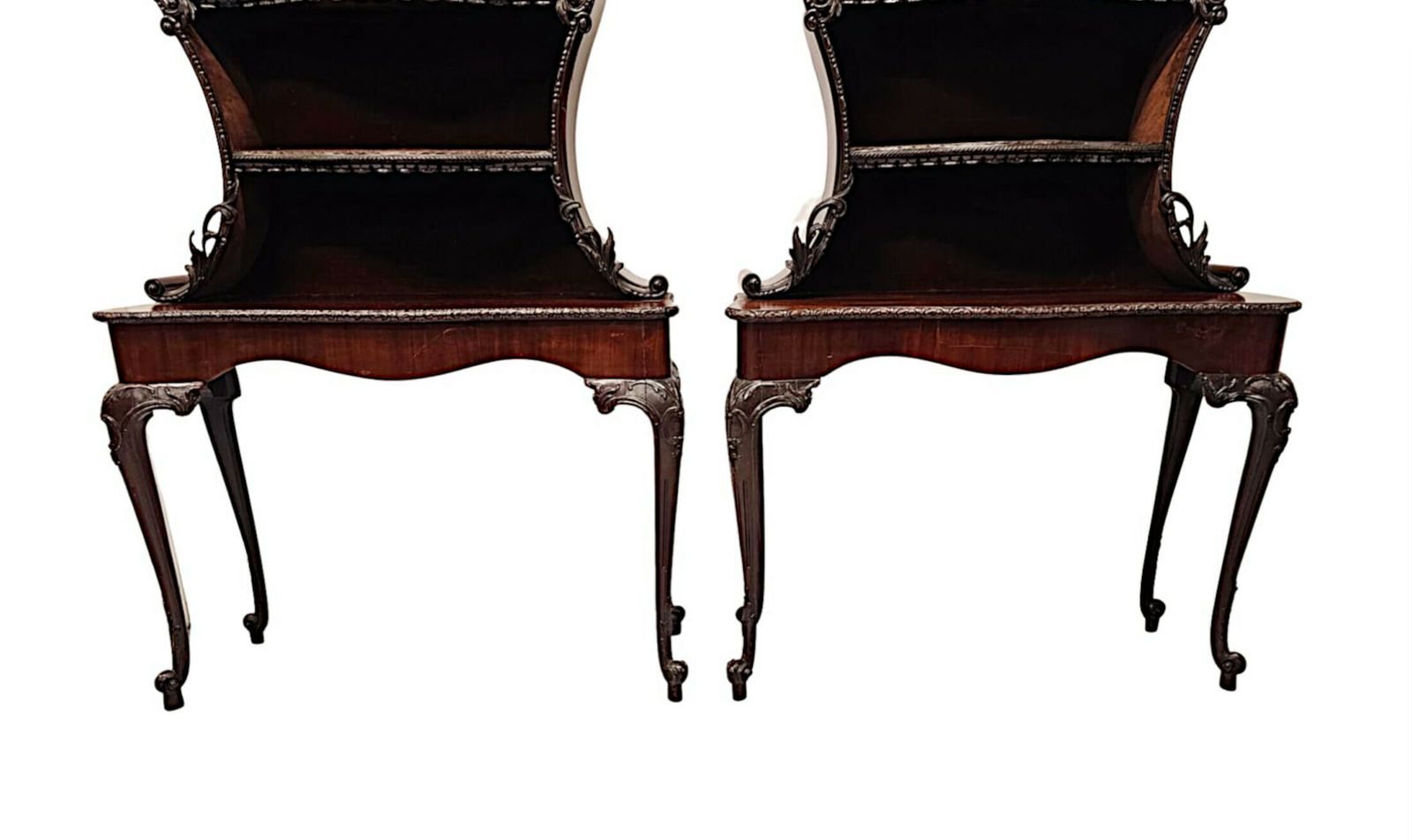 A Very Rare And Fine 19th Century Unusual Pair Of Mahogany Bookcases Or Display Cases photo buy