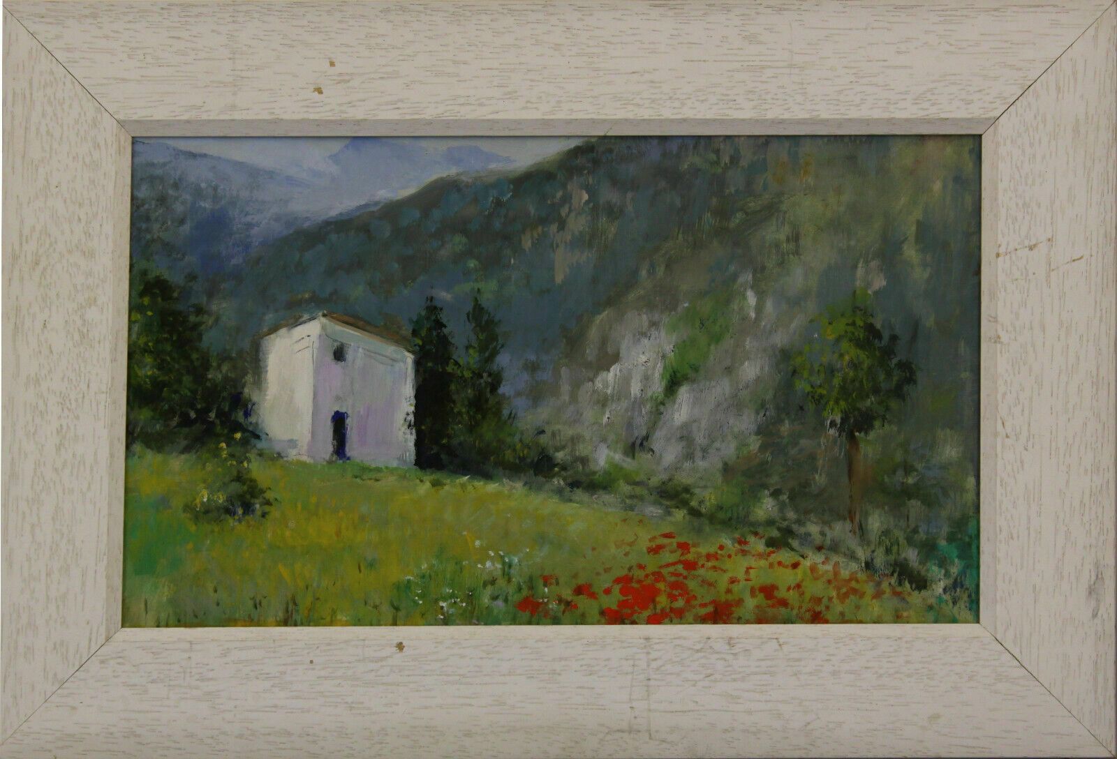 Oil On Board By Margaret H Wenn. View Of A Rural Chalet