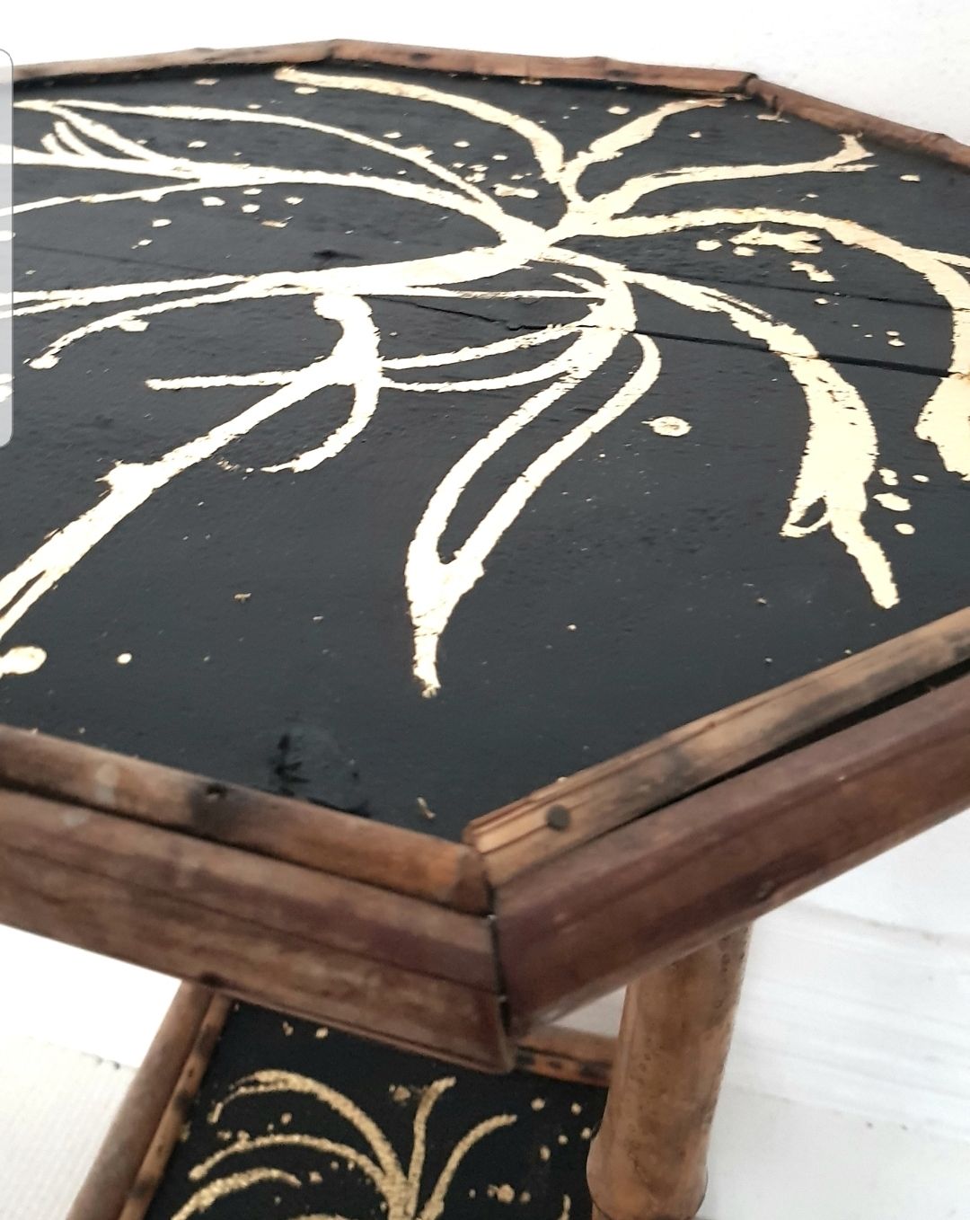 Victorian Bamboo  Lamp Table , Chinoiserie,. photo vintage