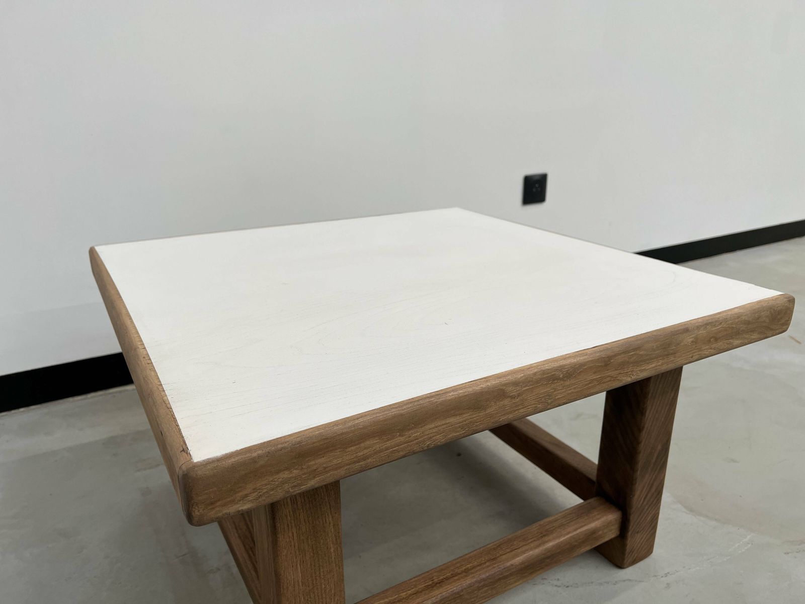 Modernist Square Coffee Table In Oak photo vintage