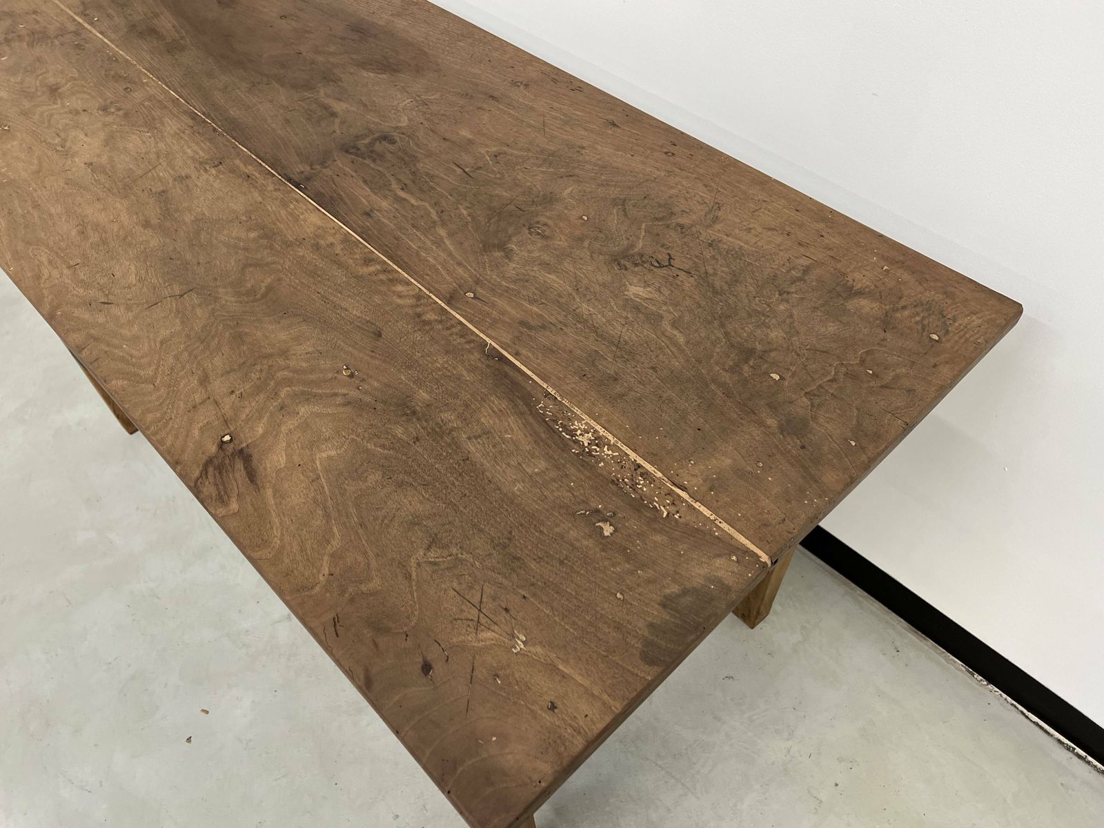 Small Walnut Farm Table With Spindle Legs photo for sale