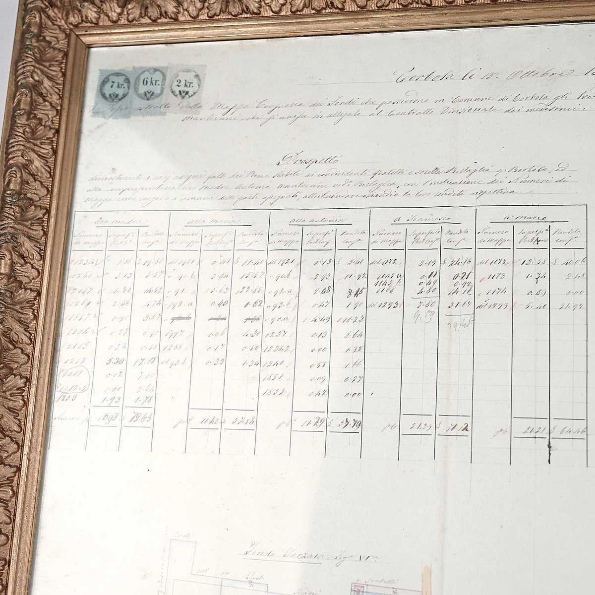 Square Notary Note Of 1861 Municipality Of Disbearable, Original On Paper photo Home Decor