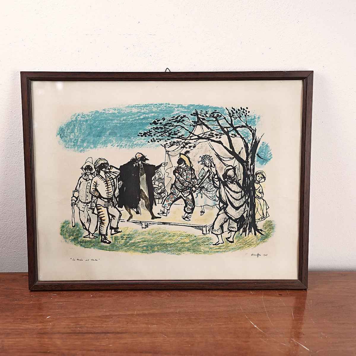 The Protection Of The Theater, Lithograph Print