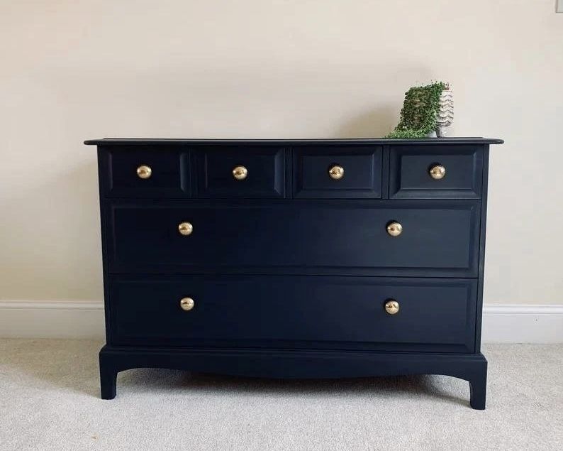 Stag Chest Of 6 Drawers In Navy Black