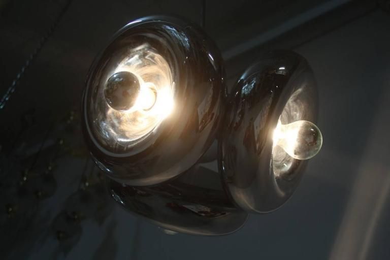 Ingo Maurer Chandelier , 1970s , Round, Steel , Donut Italian Design photo 1920.0