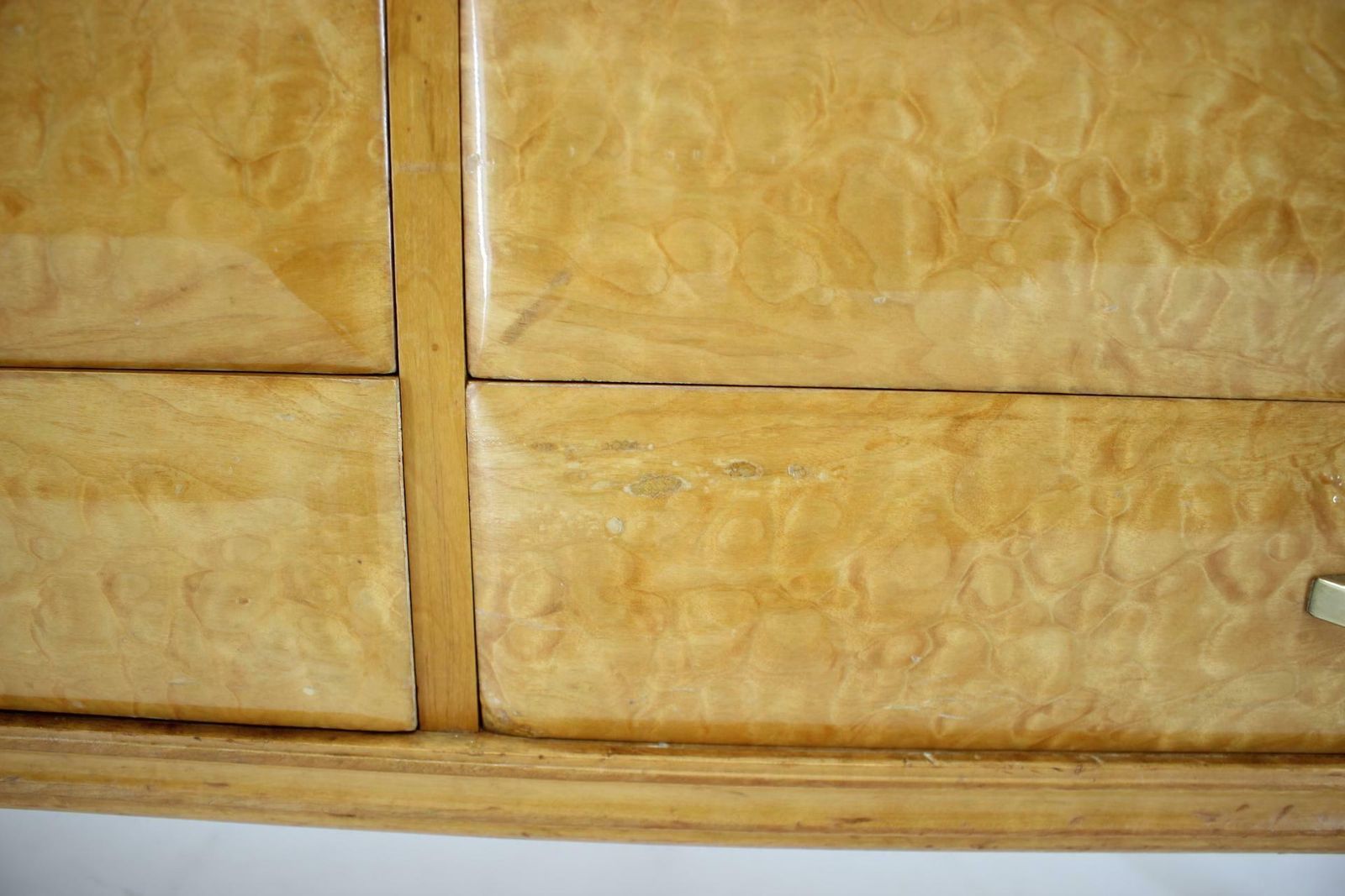 1960s Italian Sideboard/Chest Of Drawers In High Gloss Finish With Glass Top And photo for sale