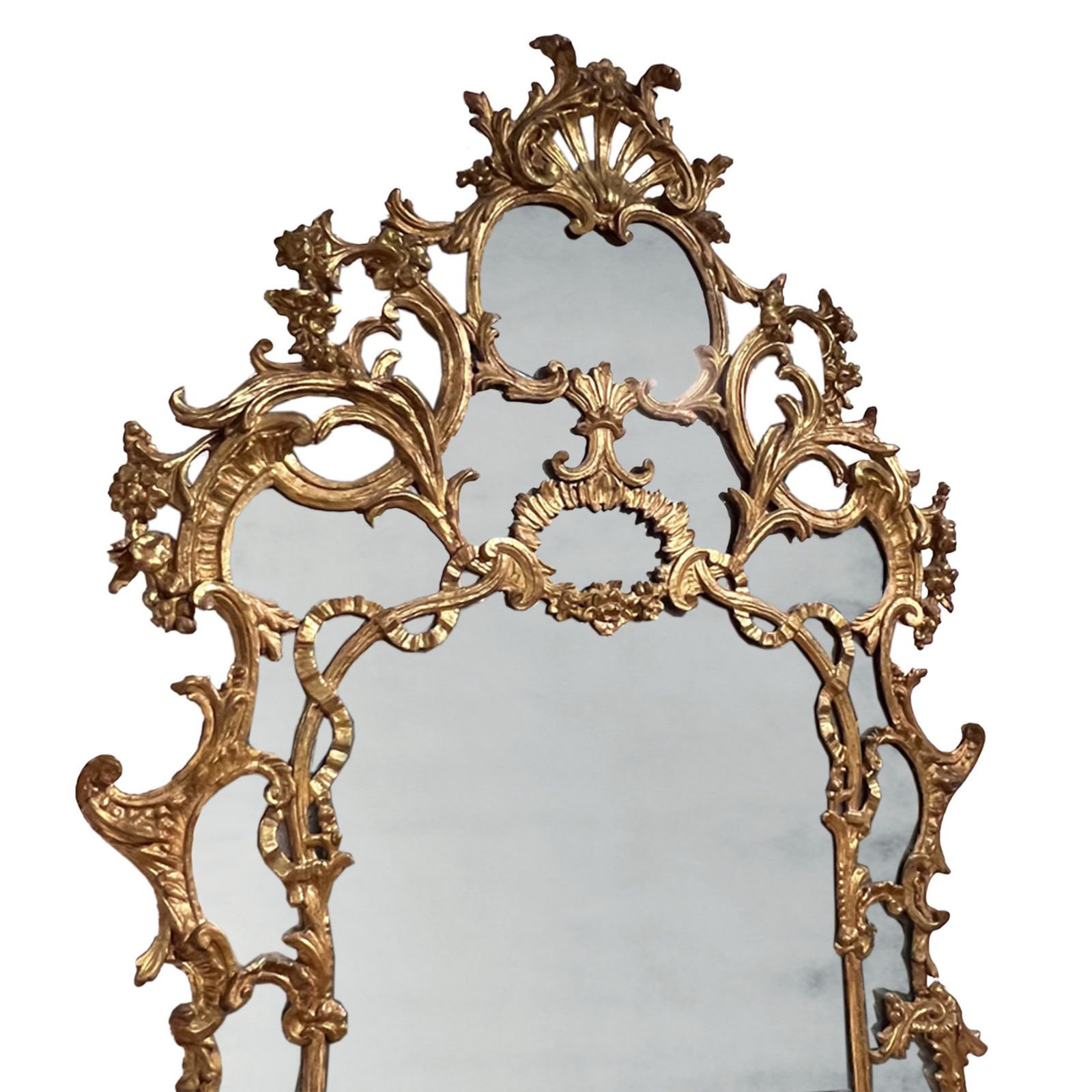 Grand Scale Carved Wood Italian Mid 18th Century Mirror photo buy