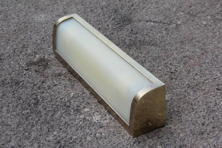 Sconce Brass And Plexiglass 1950s Italian Design photo for sale