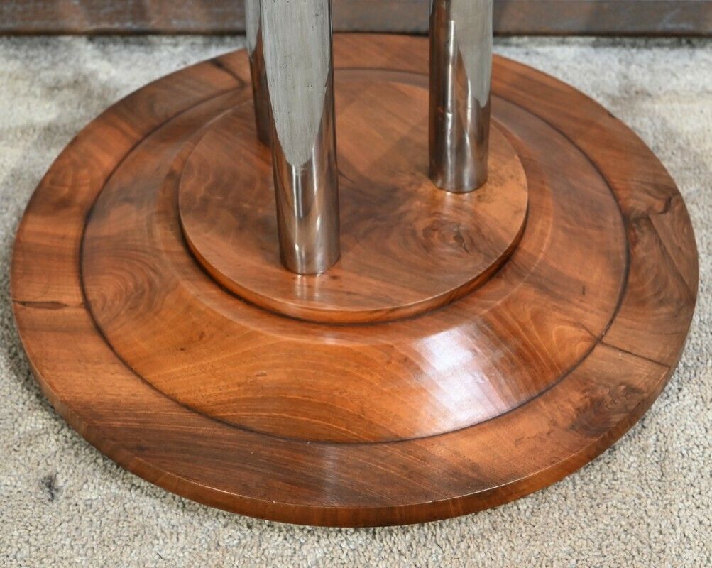 photo furniture Bolster In Walnut And Chromed Metal, Art Deco – 1930