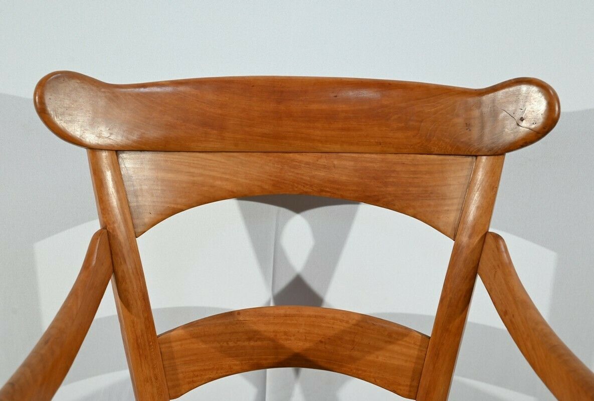 photo for sale Pair Of Estate Armchairs In Solid Cherry, Restoration Period – 1st Part 19th