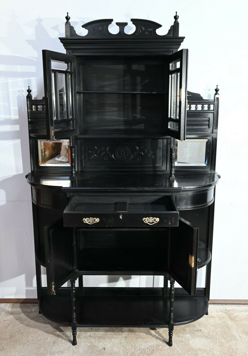 Entre Deux Furniture In Blackened Pear Wood, Napoleon III Style – Late 19th Century photo Furniture