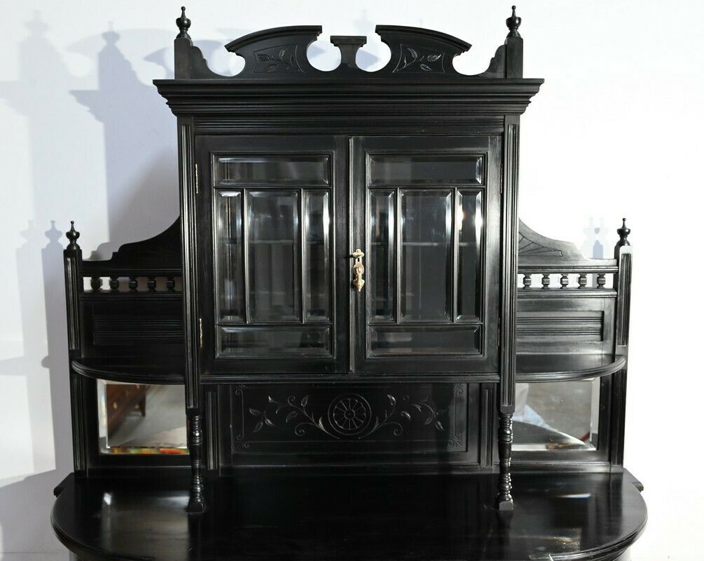 Entre Deux Furniture In Blackened Pear Wood, Napoleon III Style – Late 19th Century photo 2430.4677415700003