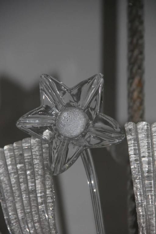 Special And Elegant Chandelier In Murano Glass Barovier Rugiadoso, 1940s photo vintage