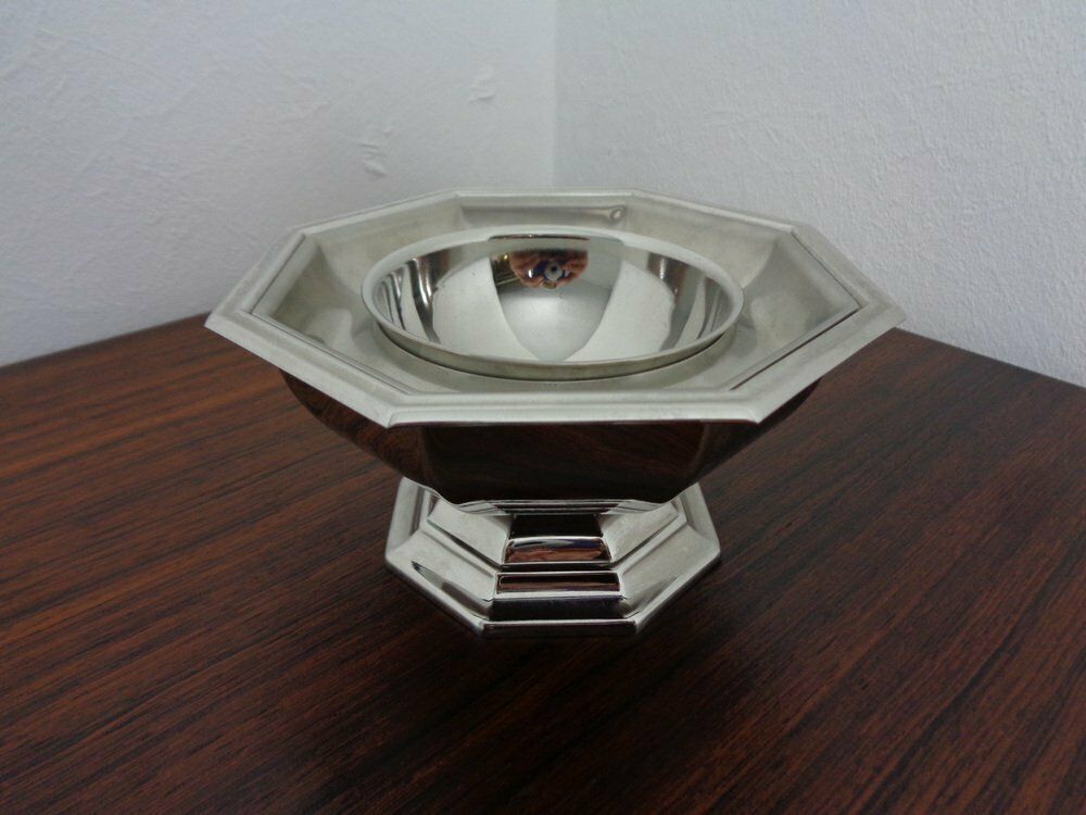 French Stainless Steel Caviar Bowl By Jean Couzon, 1970s photo for sale