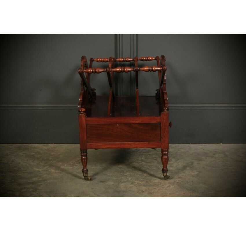 William IV Rosewood Canterbury Magazine Rack photo vinterior