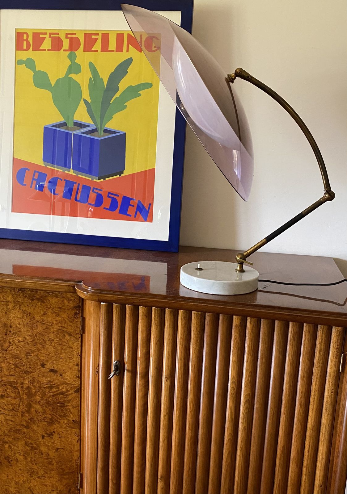 photo furniture Stilux, Mod. Orleans Dome Table Lamp, Stilux Milano Italy, 1955