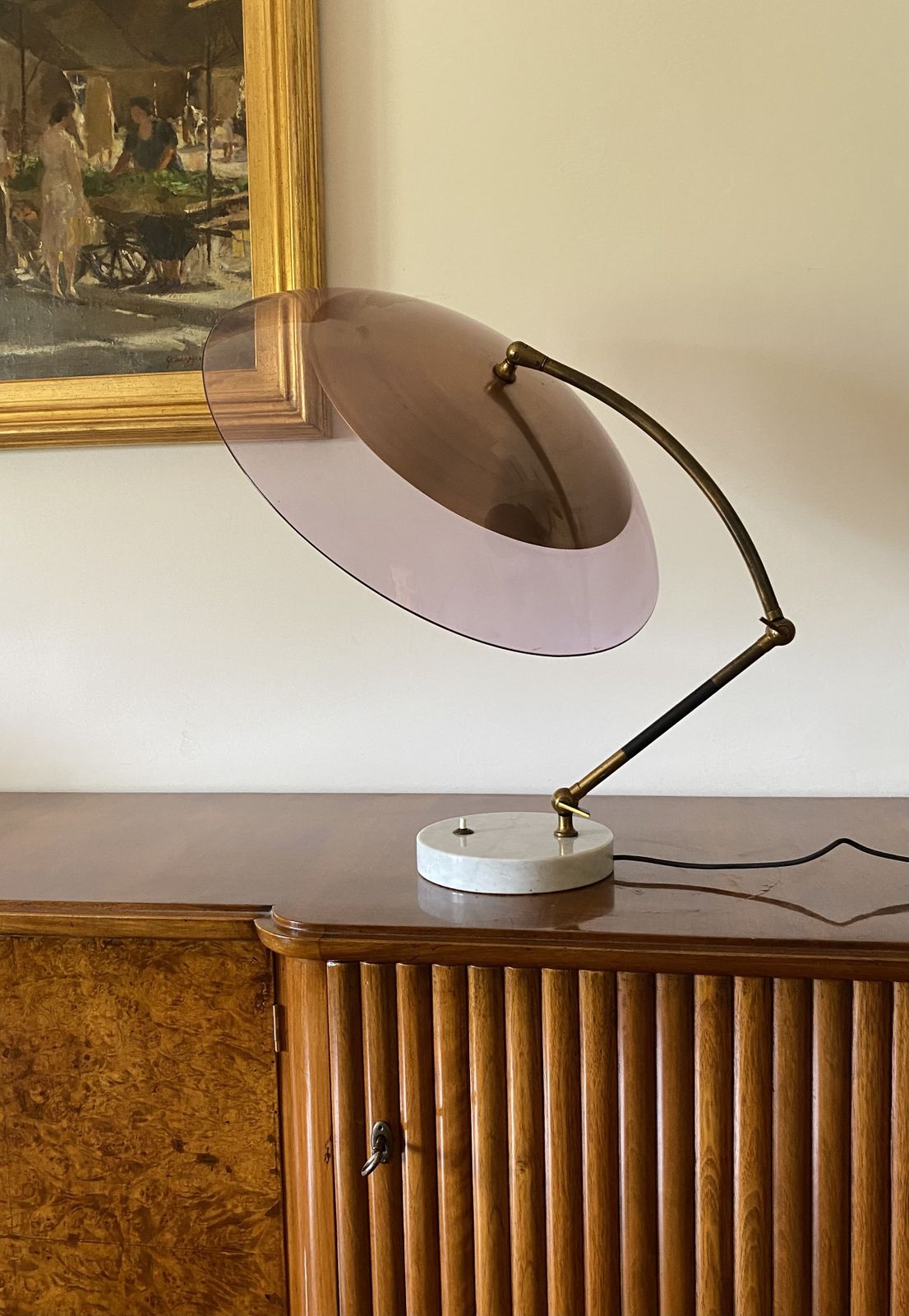 photo buy Stilux, Mod. Orleans Dome Table Lamp, Stilux Milano Italy, 1955
