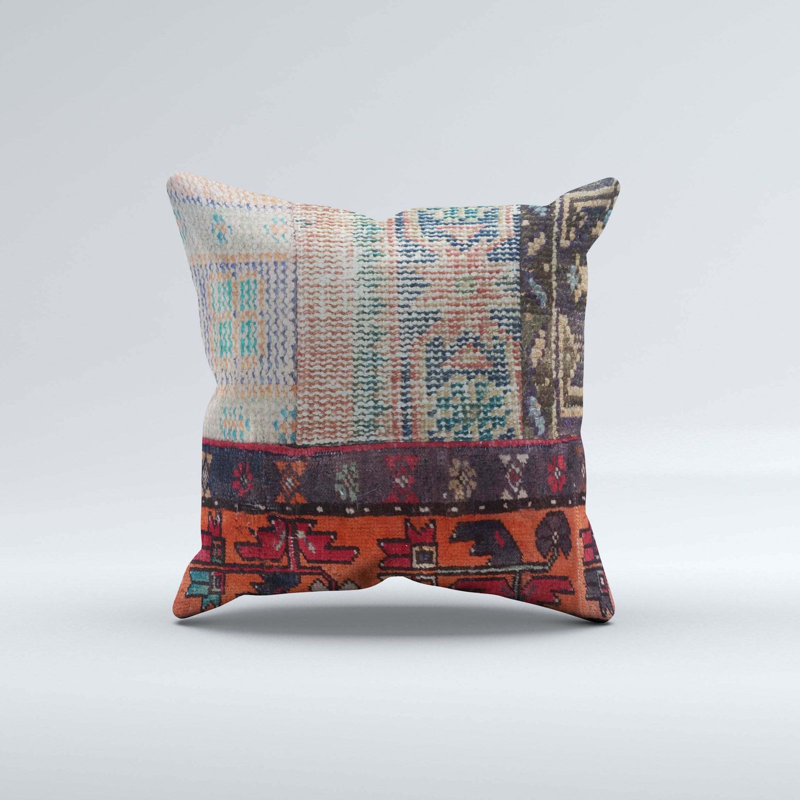 Carpet Cushion Cover, Pillow Case 50x50cm Turkish Kilim, Handmade 50552