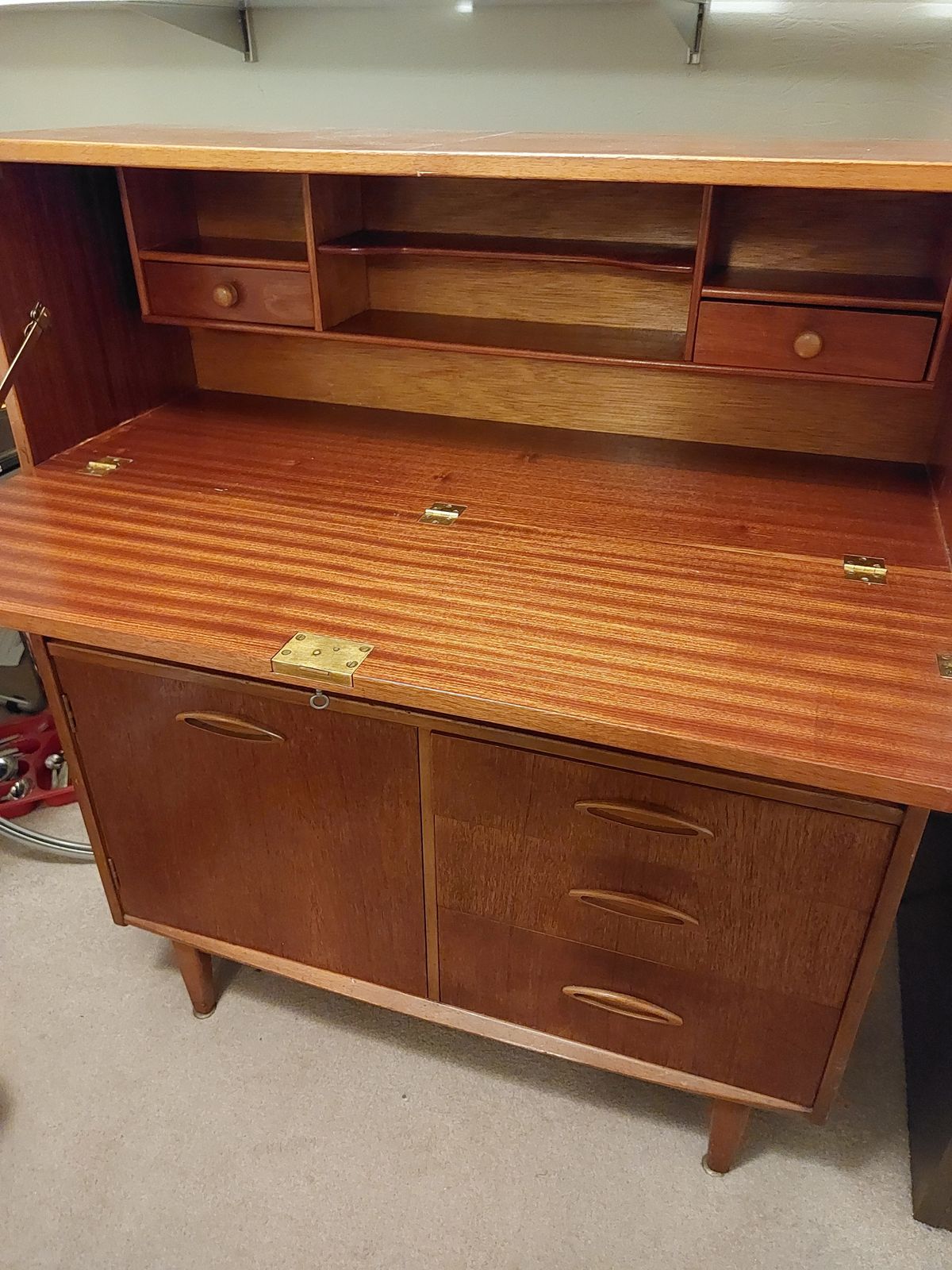 Bureau Teak Jentique 1960s Danish Style Retro photo for sale