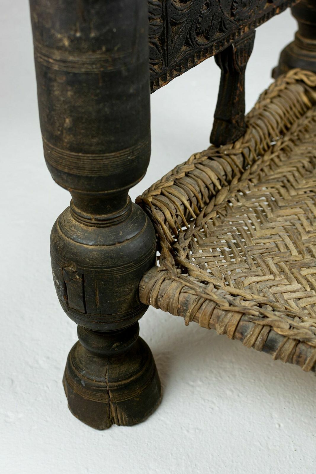 Traditional Tribal Chair Of The Swat Valley, Northern Pakistan, Late 18th Century, Antique Chair photo vintage