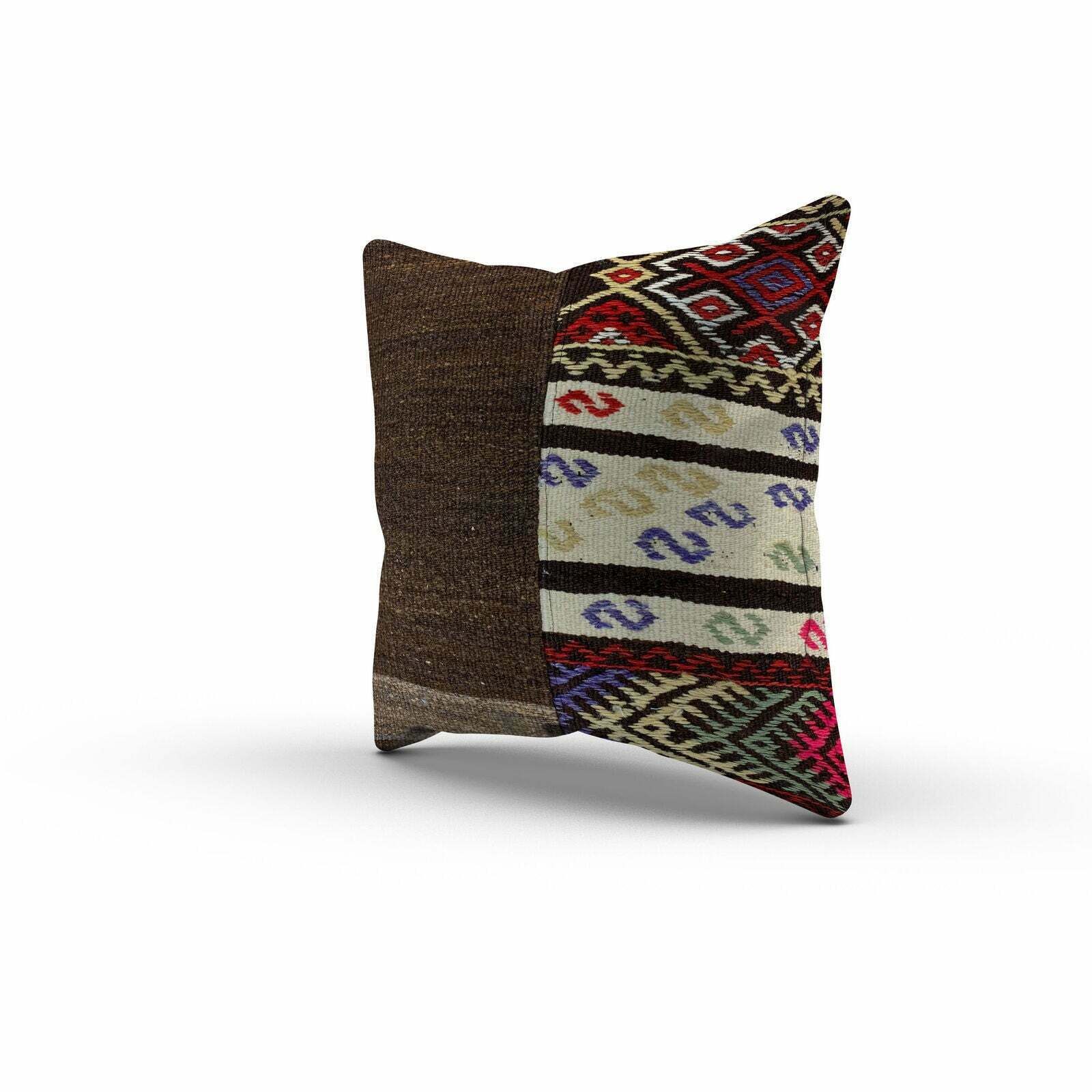 Luxury Wool Turkish, Moroccan Colourful Kilim Cushion Covers 50x50 Cm photo Textiles