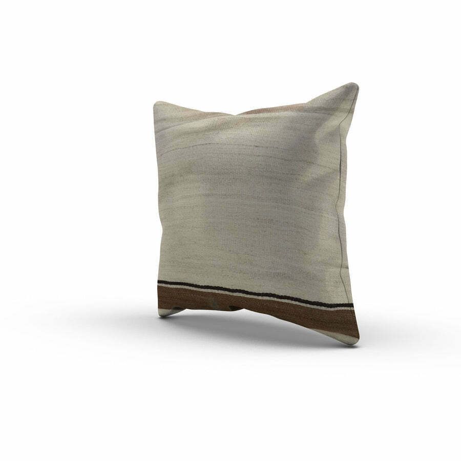 Vintage Turkish Kilim Cushion Cover 50x50 Cm Square Wool Kelim Pillowcase 50555 photo for sale