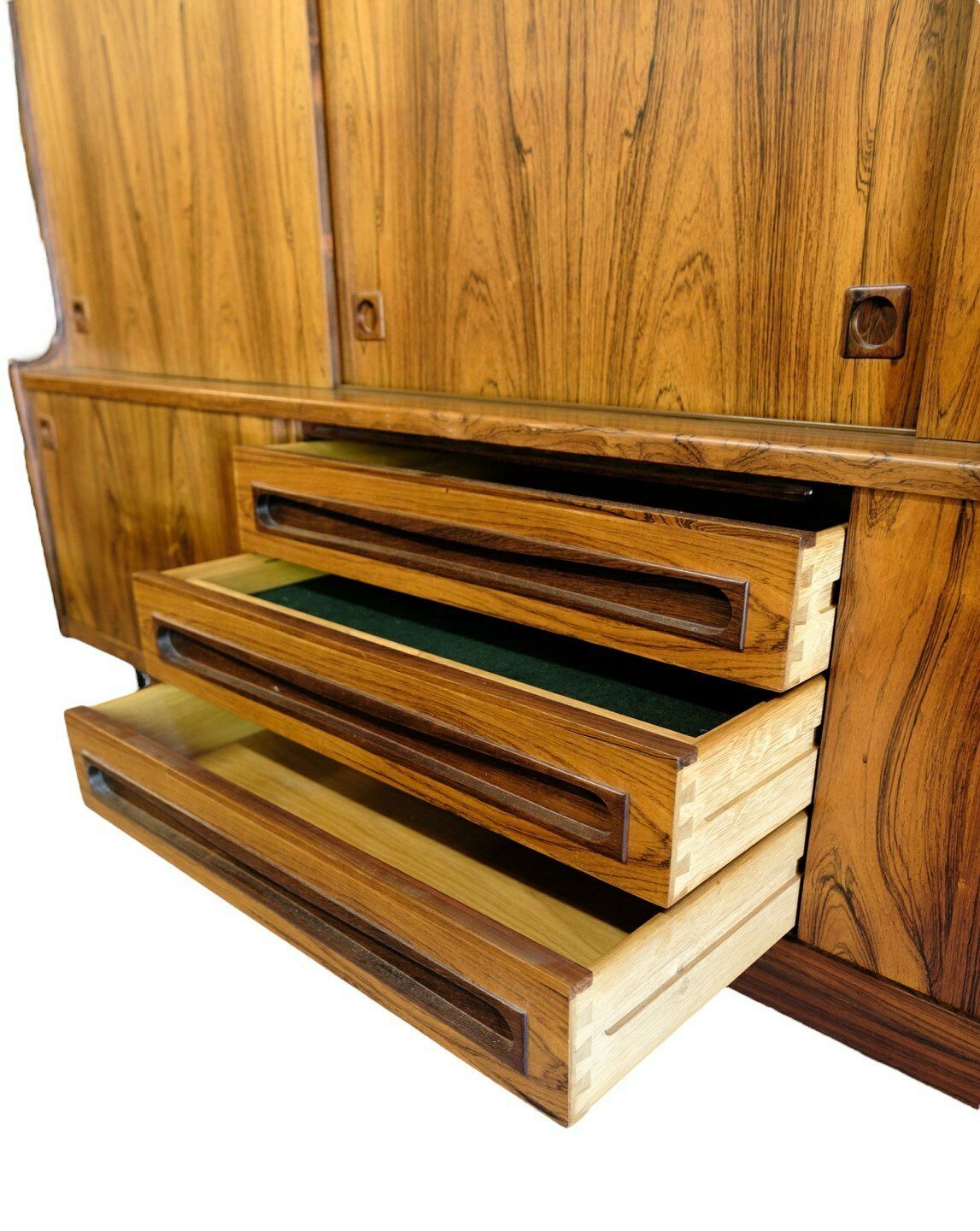 High Sideboard By Johannes Andersen For Skaaning Furniture Factory From 1960s photo vinterior