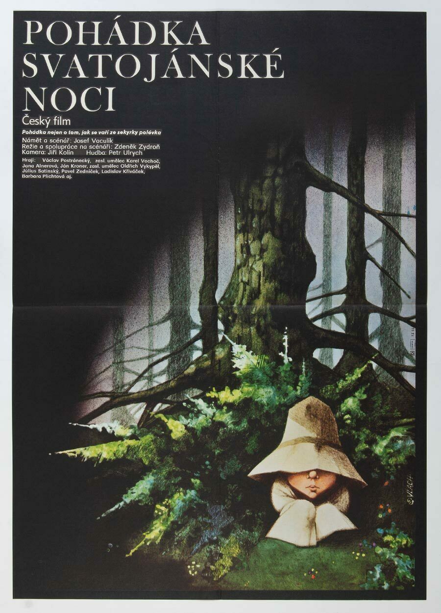 Original Film Poster, A Midsummer Night’s Story, Zdeněk Vlach, 1982, Genuine Czech Vintage Print photo vintage