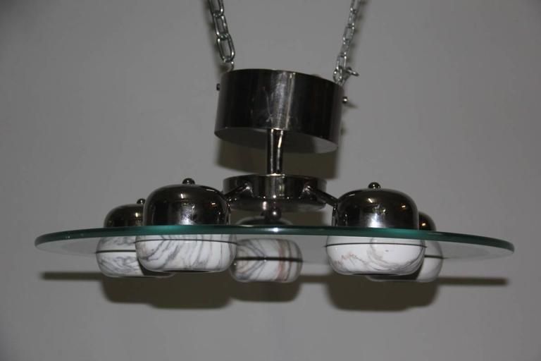 Minimalist Chandelier 1980s Flying Saucer photo vinterior