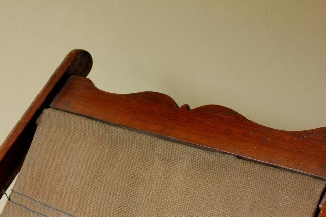 photo furniture Child's Deckchair. Small Canvas Campaign Military Deck Chair. M.M C1900.