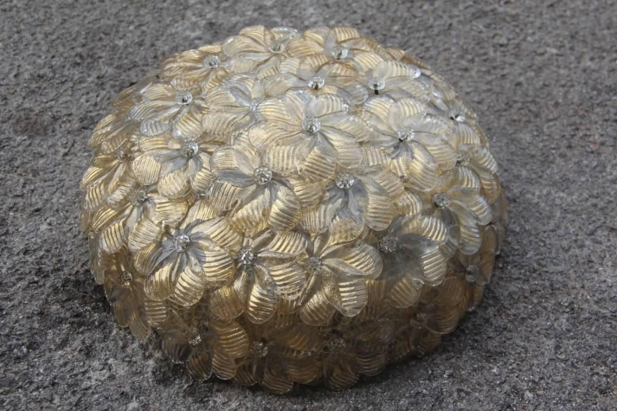 photo furniture Ceiling Lamp Bunch Of Flowers Murano Art Glass, 1940s Mid Century Modern 