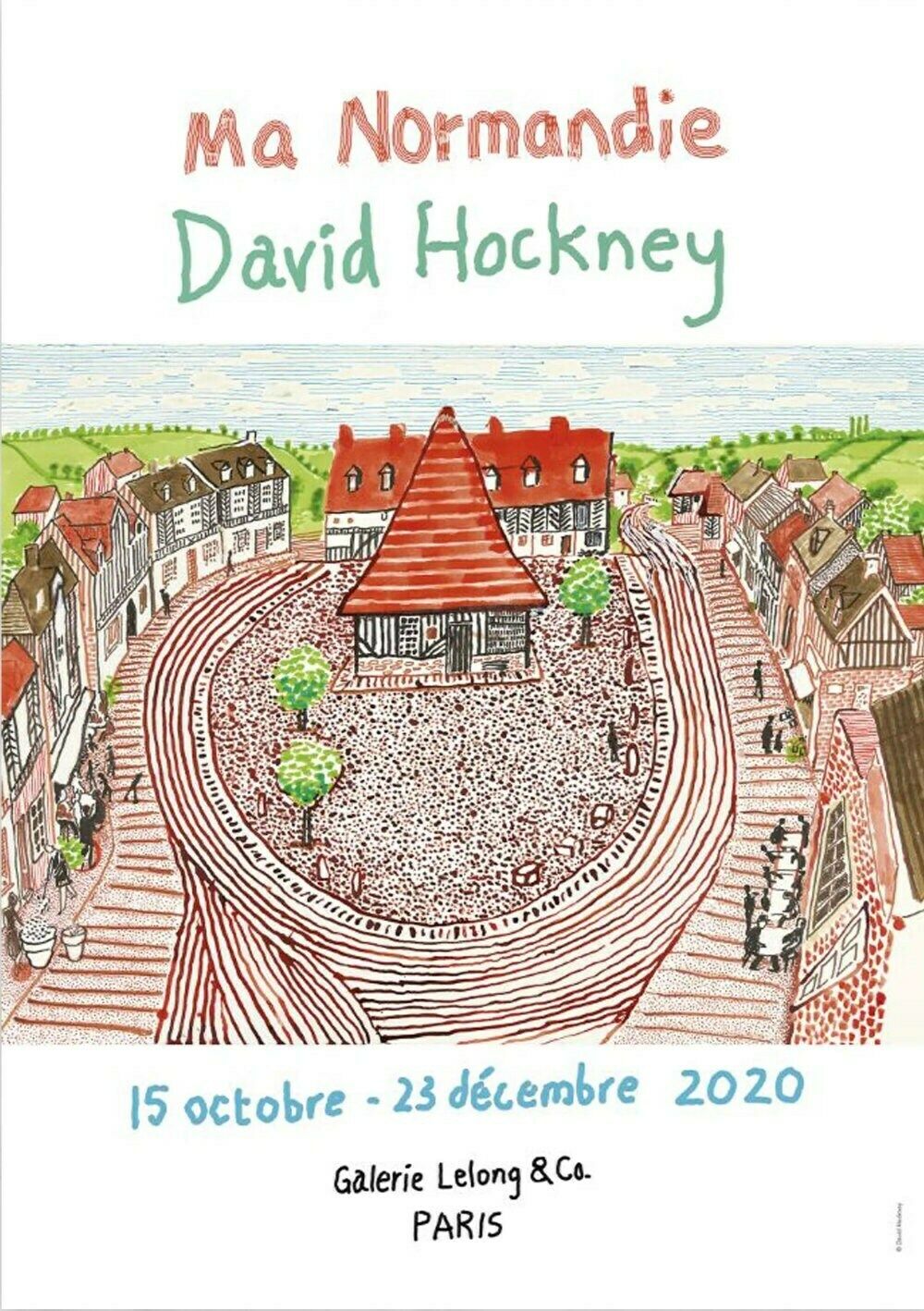 Authentic David Hockney Exhibition Poster   Ma Normandie   My Normandy   Museum Print France