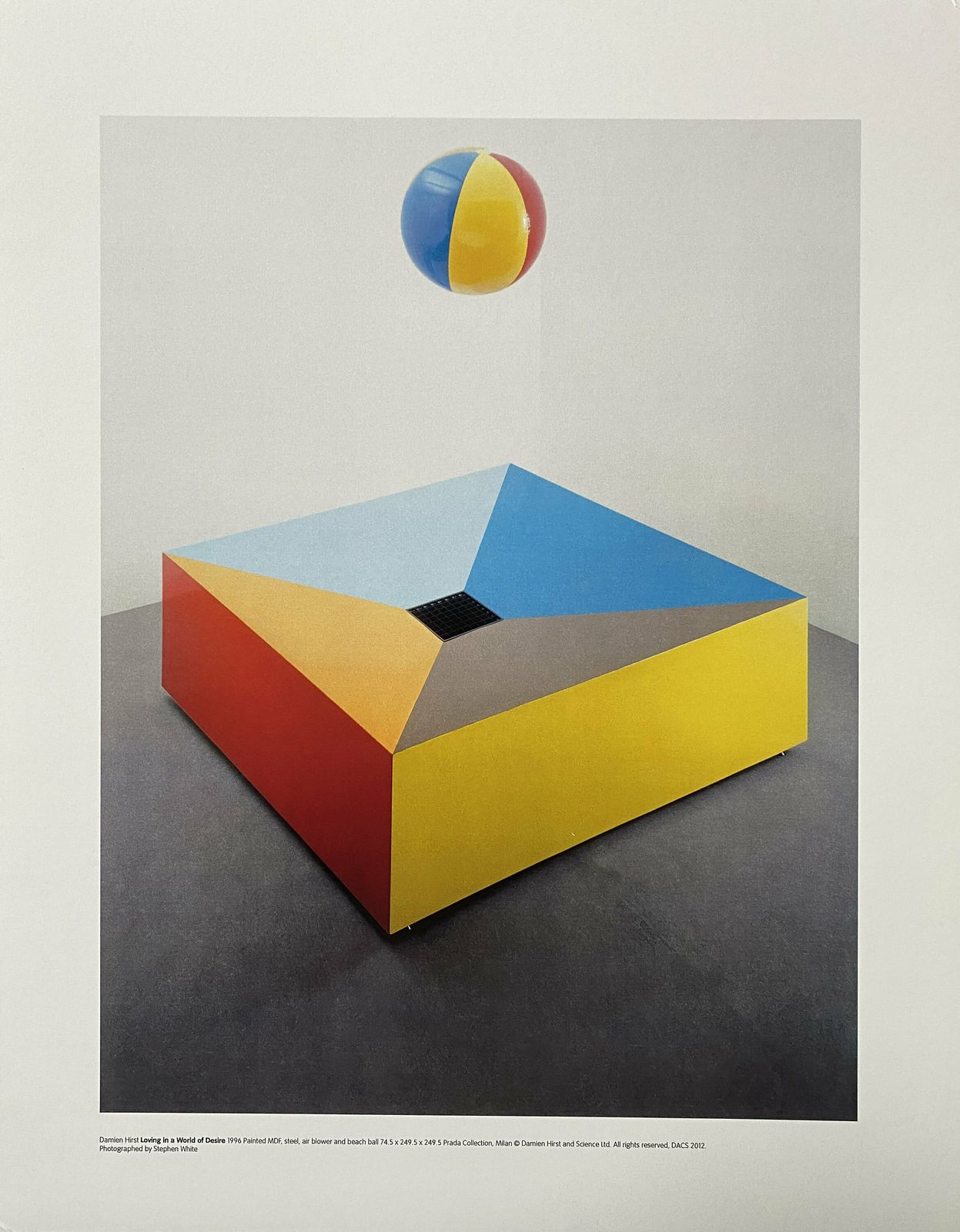 Authentic Damien Hirst Exhibition Print   Loving In A World Of Desire   Beach Ball   Original Museum Poster   Tate Retrospective