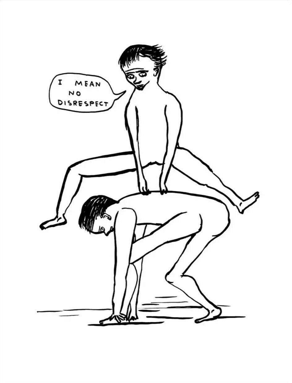Rare David Shrigley Poster   I Mean No Disrespect   Authentic Exhibition Print Limited To 250 Copies