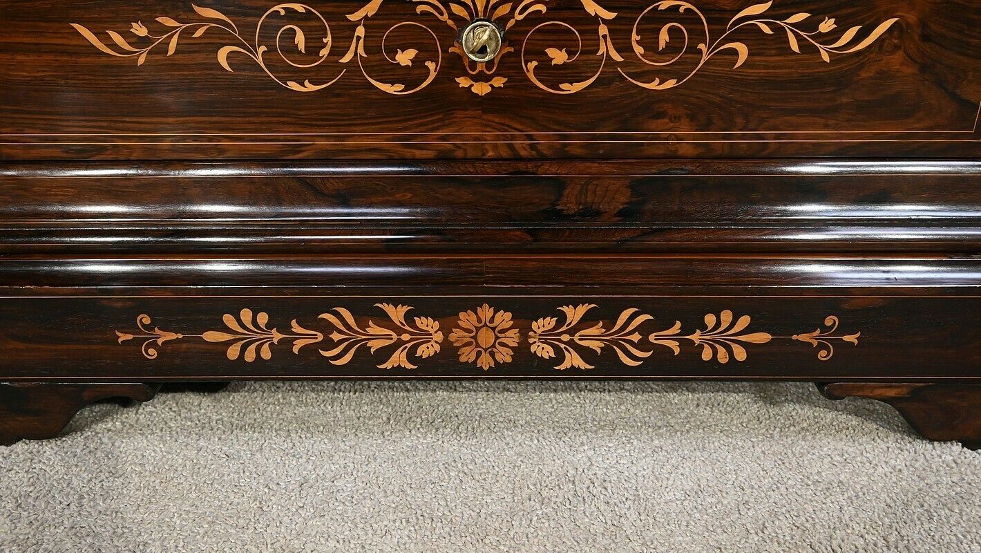 photo buy Small Commode Marquetry, Charles X Period – Early 19th Century