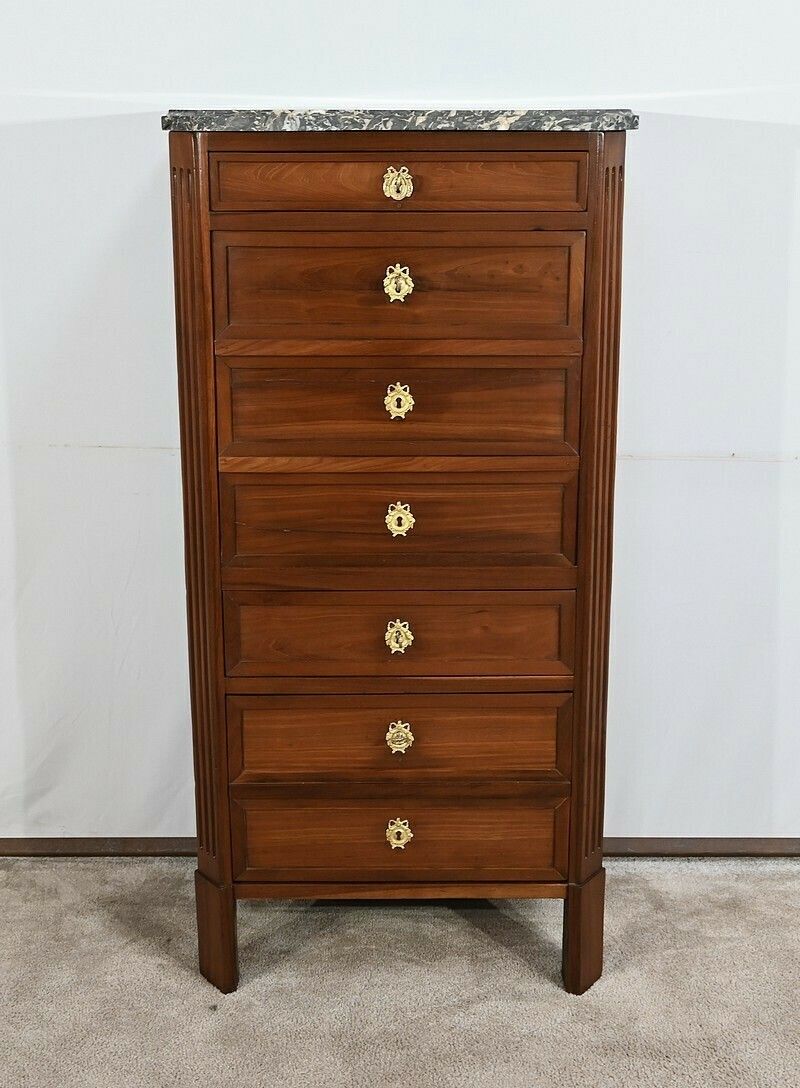 Small Louis XVI Weekly Secretary Stamped Ln Malle, Faubourg Saint Antoine – 18th Century photo furniture