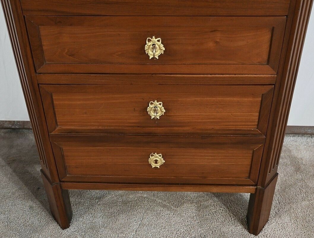 Furniture Small Louis XVI Weekly Secretary Stamped Ln Malle, Faubourg Saint Antoine – 18th Century photo