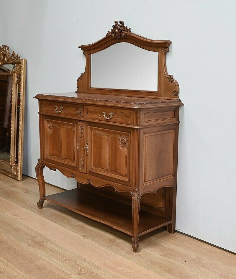 Walnut Serving Buffet, Louis XV Style – Early 20th Century photo furniture