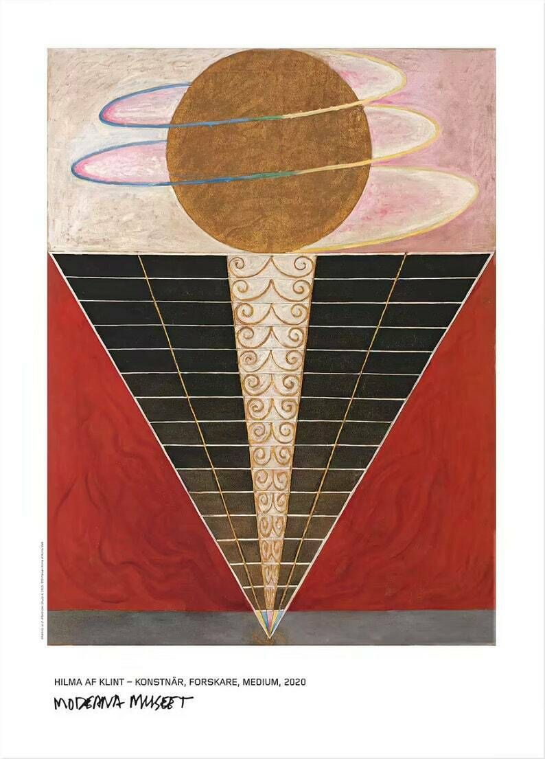 Original Hilma Af Klint Exhibition Poster   Altarpiece, No. 2   Authentic Quality Museum Print