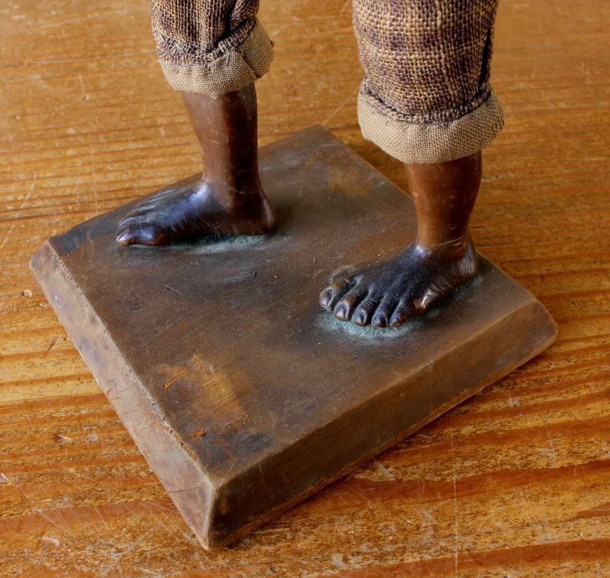 photo for sale Three Wax Pedlar Figure Dolls. Bogota Colombia. Handmade. 19th Century.